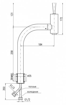 Смеситель Rav Slezak Seina Joystic SE716.5 для раковины 