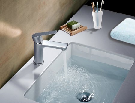 Смеситель для раковины Rossinka RS35-11PC Хром Перламутр 