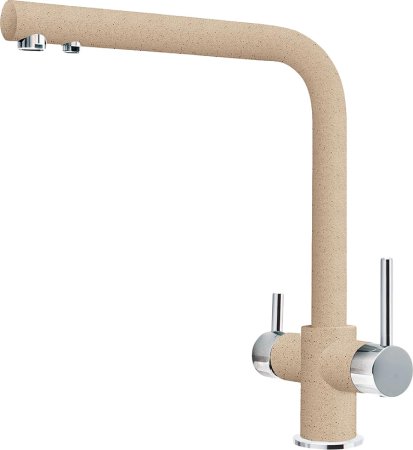 Смеситель для кухонной мойки Zorg Sanitary ZR 348 YF хром, кварц 