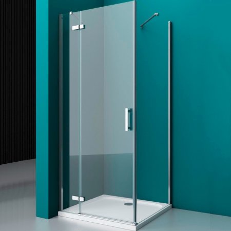 Душевой уголок BelBagno Kraft 100х80 KRAFT-AH-12-100/80-C-Cr-L профиль Хром стекло прозрачное 