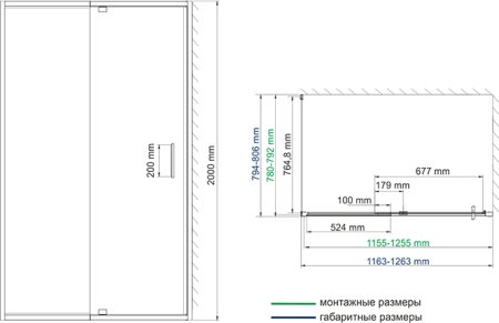 Душевой уголок WasserKRAFT Berkel 48P06 120x80 см 