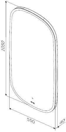 Зеркало AM.PM Func 55 M8FMOX0551WGH с подсветкой с ИК-сенсорным выключателем 