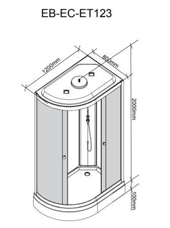 Душевая кабина Parly Bianco Эконом EB123 R 