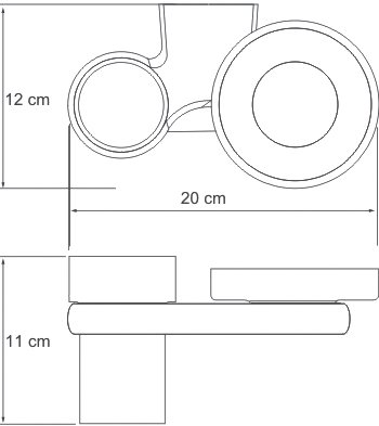 Стакан WasserKRAFT Berkel K-6826 с мыльницей 