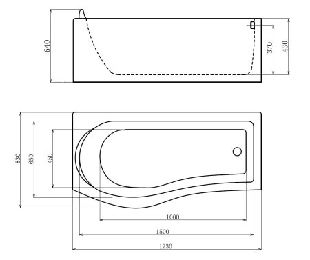 Акриловая ванна Gemy G9010 B R 