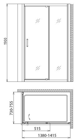 Душевой уголок Gemy Sunny Bay S28191E-A75 