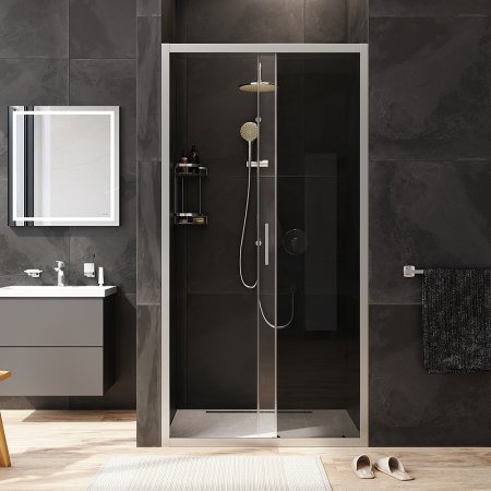 Душевая дверь AM.PM Gem Solo 100 W90G-100-1-195MG профиль Хром матовый стекло тонированное-прозрачное 