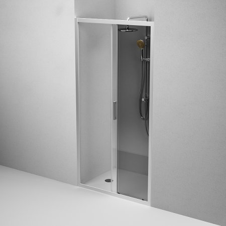 Душевая дверь AM.PM Gem Solo 100 W90G-100-1-195MG профиль Хром матовый стекло тонированное-прозрачное 