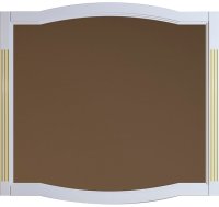 Зеркало Opadiris Лаура 100 Z0000007091 Белое матовое с золотой патиной