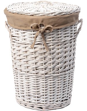 Корзина для белья WasserKRAFT Aller WB-106-L белая, большая 