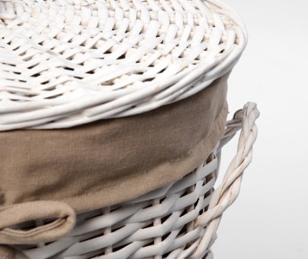 Корзина для белья WasserKRAFT Aller WB-106-L белая, большая 