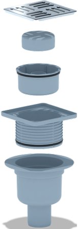 Душевой трап Bronze de Luxe Узоры 21962-57 с решеткой Бронза 