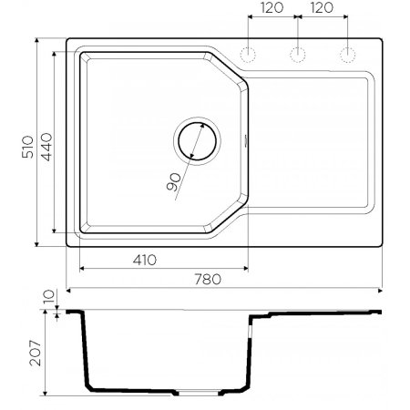 Мойка для кухни Omoikiri Yonaka-78-PA 4993704 Пастила 