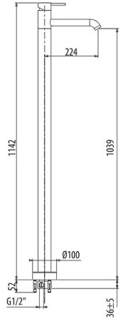Смеситель для раковины Gattoni Circle Two 9109/90C0 Хром 