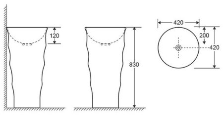 Раковина CeramaLux 42 G-309 Белая 