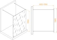 Душевая перегородка RGW WA-016Gb 1400