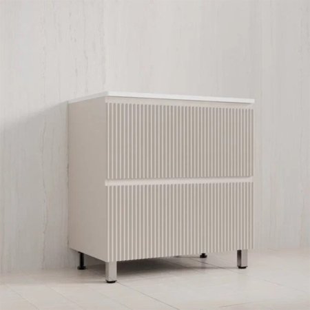 Тумба Style Line Марокко 80 напольная, с раковиной  LINE 800*480 серый шелк, крем 