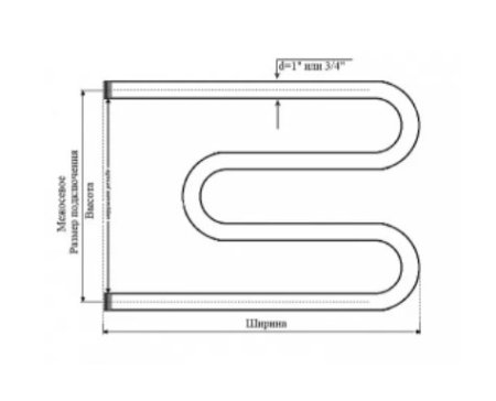 Полотенцесушитель водяной Маргроид Вид 37 без полок 600х400 мм. Хром 