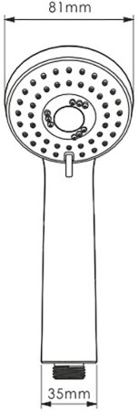 Ручной душ WasserKRAFT Wern A120 Хром матовый 