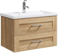 Тумба под раковину Aqwella Фостер 80 FOS01082DS подвесная Дуб сонома