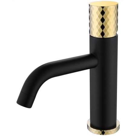 Смеситель для раковины Boheme Stick 121-BG Черный Золото 