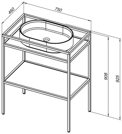 Консоль под раковину Allen Brau Liberty 75 1.33002.60 Медь браш 