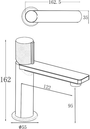 Смеситель для раковины Allen Brau Liberty 5.33001-31 Черный матовый 