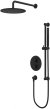 Душевая система Whitecross Y black YSET09BL с термостатом Черная матовая 