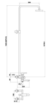 Душевая система Timo Beverly SX-1060 бронза 