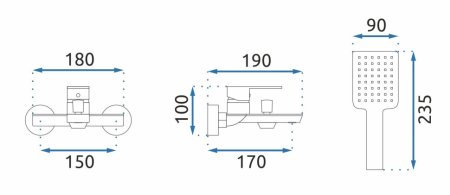 Смеситель для ванны Rea Urban REA-B9906 