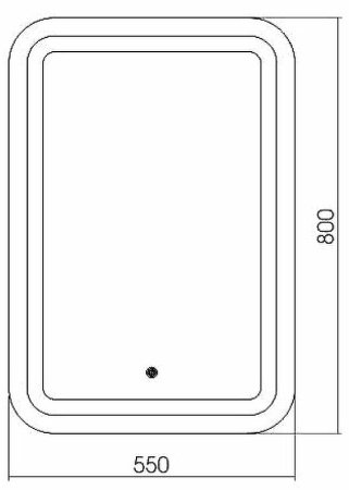 Зеркало Creto Malibu 55 7-550800M с подсветкой с сенсорным выключателем 