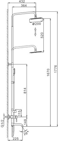 Душевая система Frap F2425 Сатин 