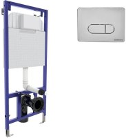 Инсталляция Berges Novum 040233 для унитаза с клавишей смыва Хром