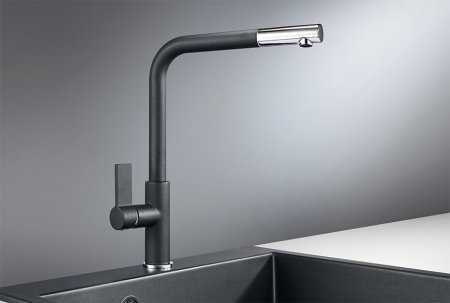 Смеситель Granula GR-2501 для кухонной мойки, шварц 