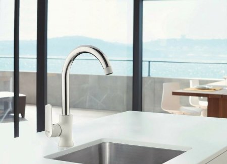 Смеситель для кухни Frap H31 F4031 Белый Хром 