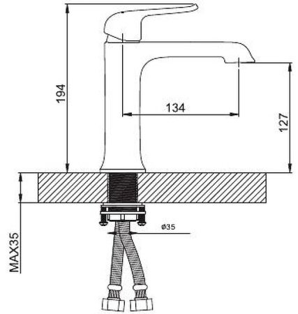 Смеситель для раковины Gappo G50 G1050-8 Хром 