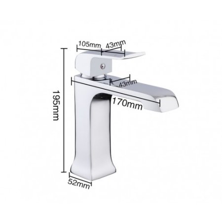 Смеситель для раковины Gappo G50 G1050-8 Хром 