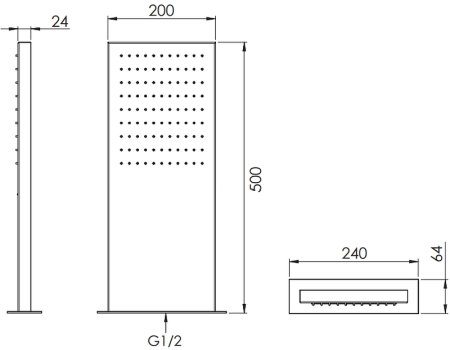 Верхний душ Remer 350SSX Хром 
