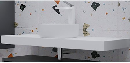 Столешница под раковину Boheme Armadi Art Flat 100 869-100 Белая 