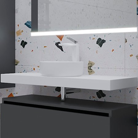 Столешница под раковину Boheme Armadi Art Flat 100 869-100 Белая 