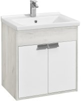 Тумба под раковину Aquaton Флай 60 1A237301FAX10 Белая Дуб крафт