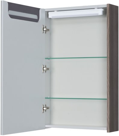 Зеркальный шкаф Aquaton Сильва 50 L 1A215502SIW5L с подсветкой Дуб макиато 