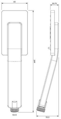 Ручной душ Omnires JIMJIM-RGR Графит 