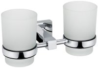 Стакан для ванной комнаты двойной FIXSEN METRA FX-11107, хром