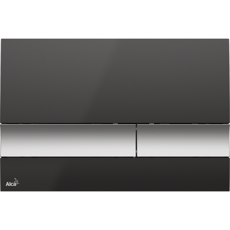 Кнопка смыва AlcaPlast M1728-2 черная/хром-матовая 