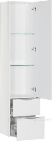 Шкаф-пенал для ванной Aquanet Эвора 40 белый 