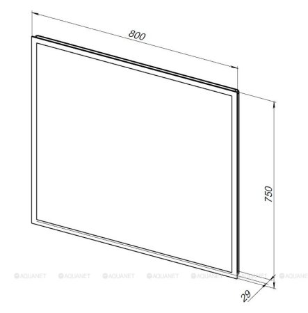 Зеркало Aquanet Оптима 80 белый матовый 