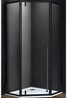 Душевой уголок Vincea Penta 100х100 VSP-3P100CLB профиль Черный стекло прозрачное