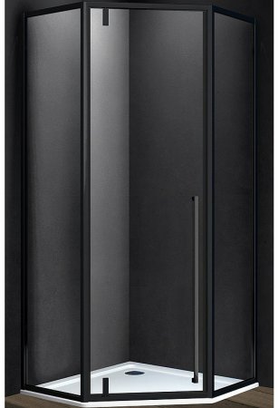 Душевой уголок Vincea Penta 100х100 VSP-3P100CLB профиль Черный стекло прозрачное 