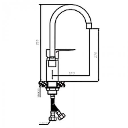Cмеситель для кухни ViEiR V263521-F Белый/Хром 